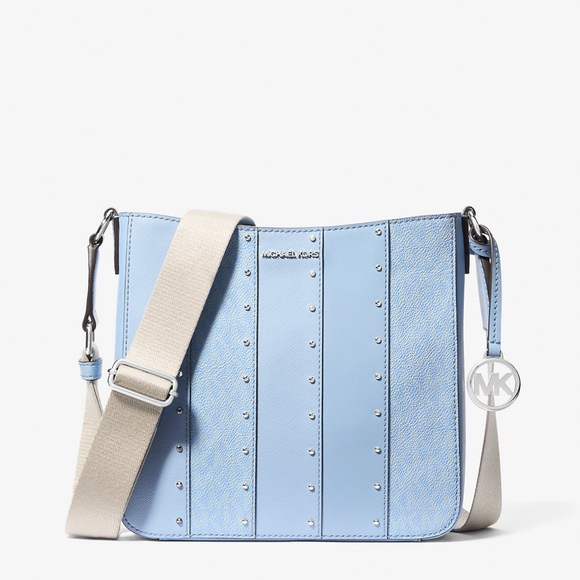 Michael Kors Jet Set Small Studded Patchwork and Signature Logo Crossbody - Picture 3 of 12